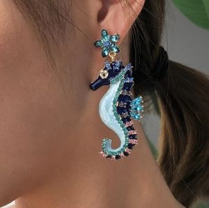 Restocked "Pisces" Rhinestone Sea Horse Earrings